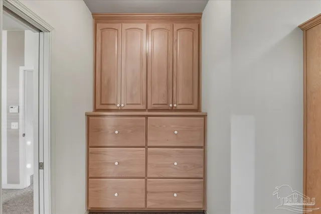 a view of a closet