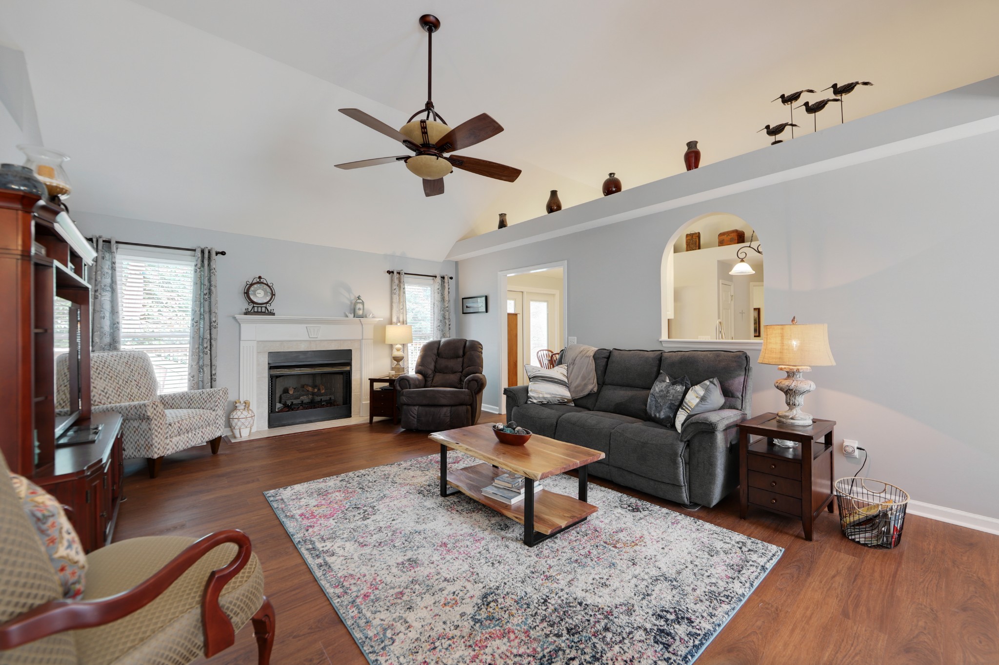 832 Rands Way Columbia, TN 38401 - Photo 9 of 49 a living room with furniture and a fireplace