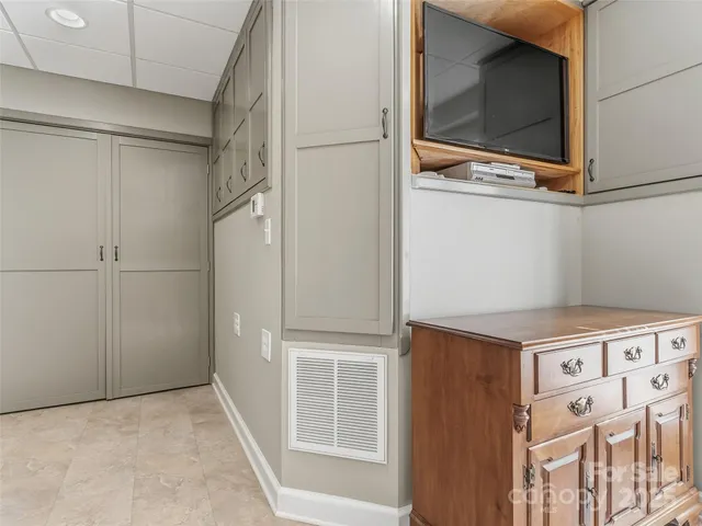 a view of a room with chairs