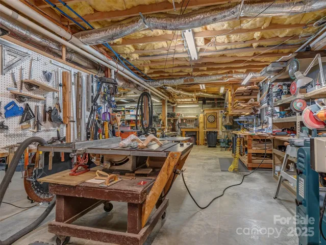 a view of a storage room