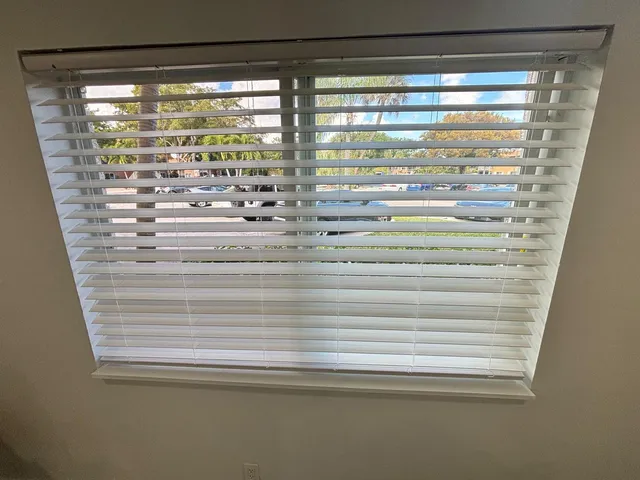 a view of a glass door