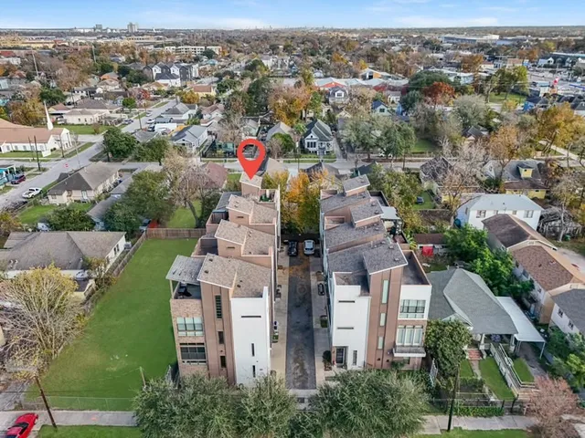 an aerial view of multiple house