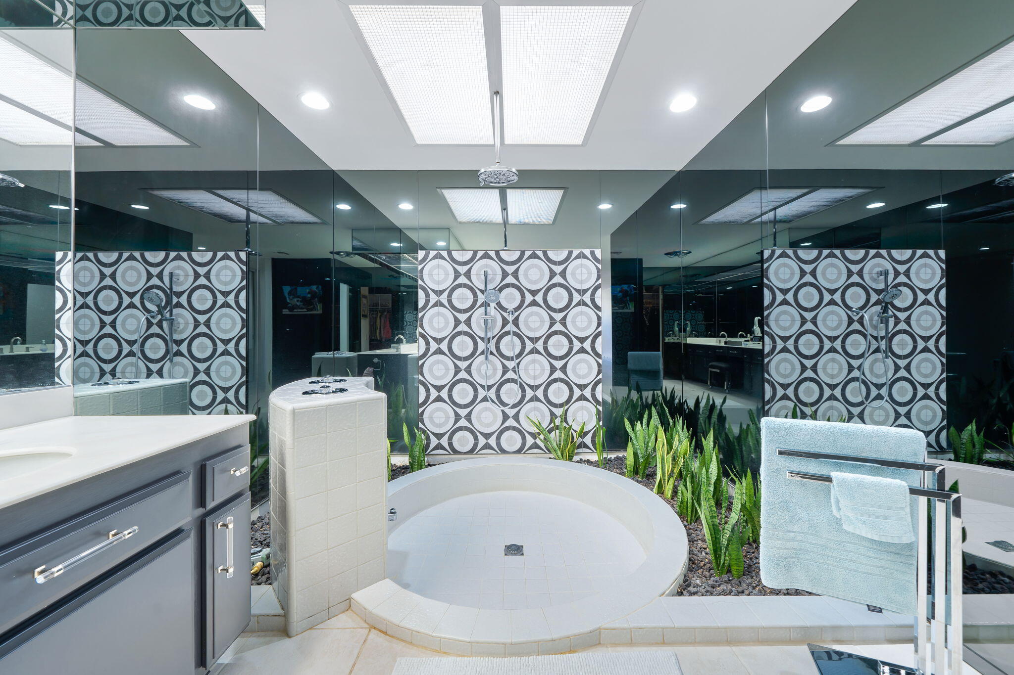 18 Lehigh Court Rancho Mirage, CA 92270 - Photo 30 of 53 a bathroom with a sink a toilet and shower