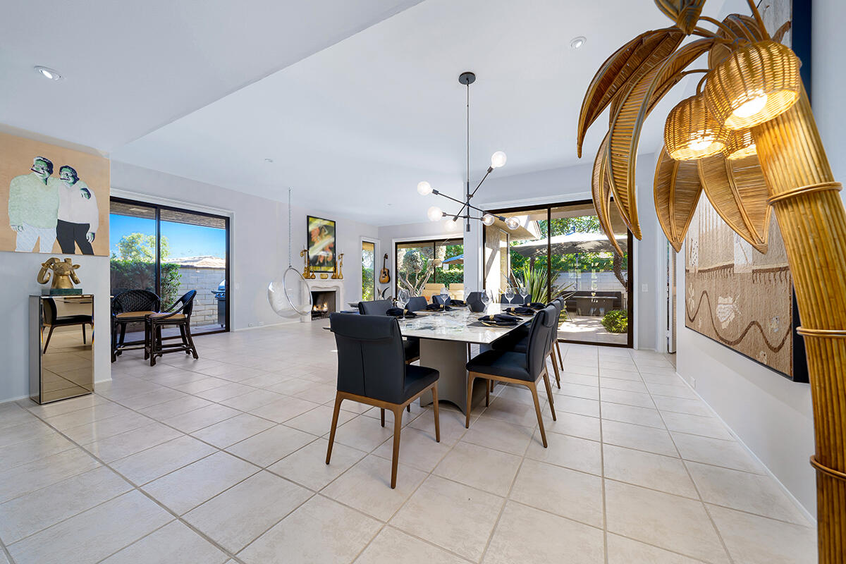 18 Lehigh Court Rancho Mirage, CA 92270 - Photo 6 of 53 a view of a dining room with furniture and chandelier