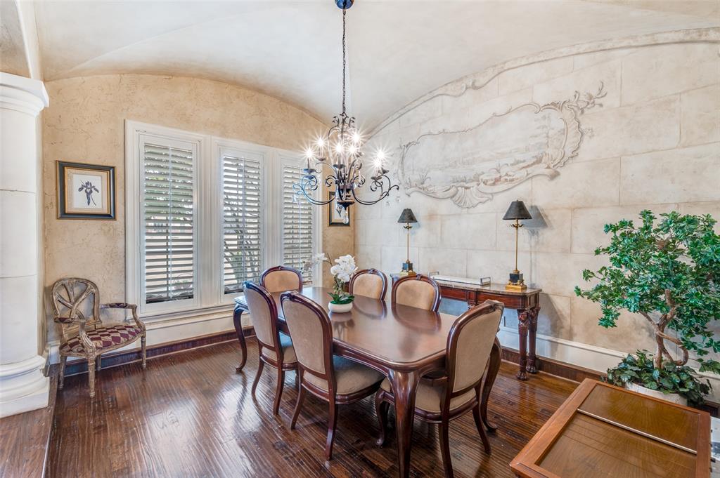 141 Waters Edge Way Oak Point, TX 75068 - Photo 6 of 25 a view of a dining room with furniture and wooden floor