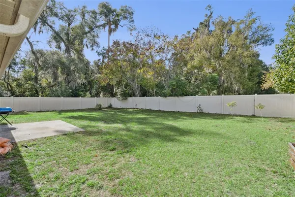 an outdoor space with garden view