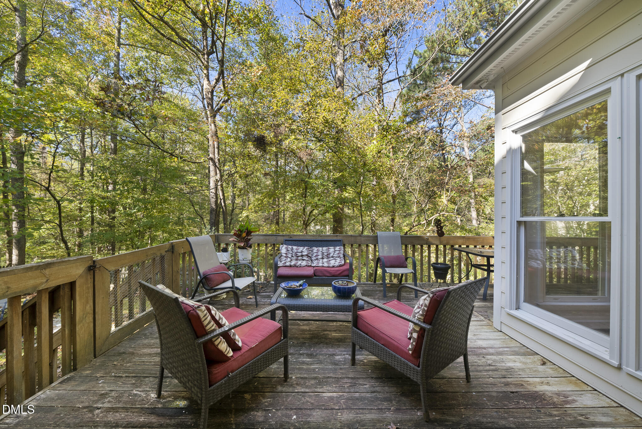 12304 Whartons Way Raleigh, NC 27613 - Photo 22 of 35 Deck overlooking the wooded yard
