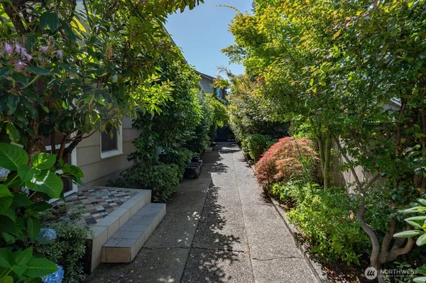 a view of a garden