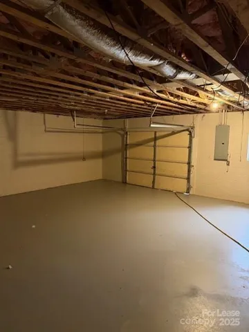 a view of a room with storage