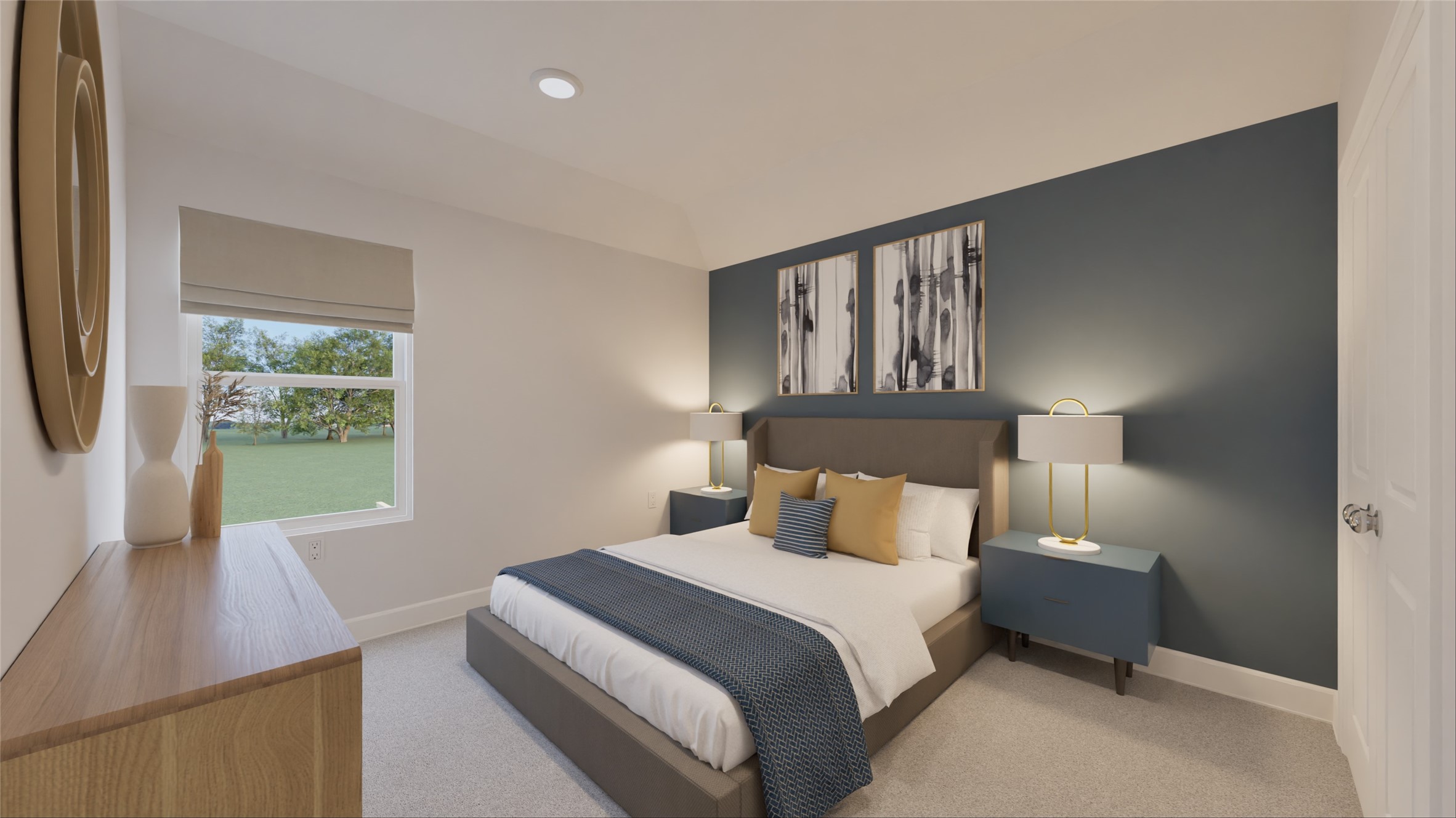 1514 Gentle Wind Court Angleton, TX 77515 - Photo 17 of 27 a bedroom with a bed and a night stand