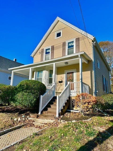 76 Stetson Avenue Swampscott, MA 01907 - Photo 2 of 20 a front view of a house with a yard