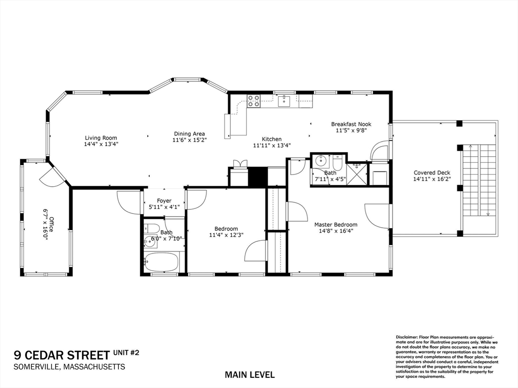 9 Cedar Street, Unit 2 Somerville, MA 02143 - Photo 20 of 20 a picture of a floor plan
