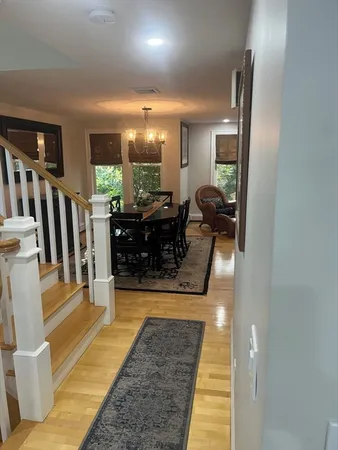 a view of a livingroom and dining room