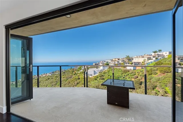 an aerial view of a ocean