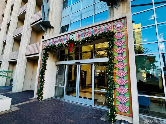 a front view of a building