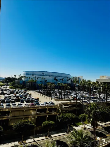 a view of a swimming pool and a chair