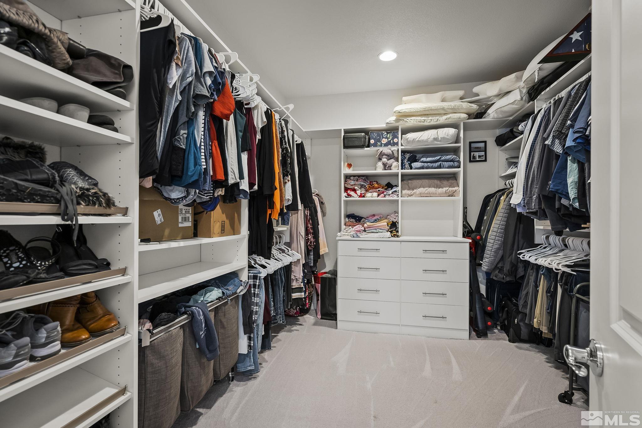 2835 Bonfire Lane Reno, NV 89521 - Photo 15 of 28 a view of walk in closet with clothes and shoes