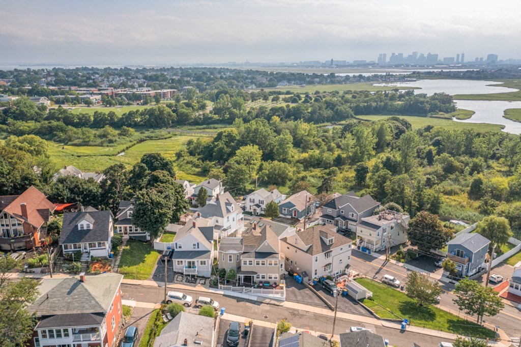 106 Upland Road Winthrop, MA 02152 - Photo 4 of 37 an aerial view of a city with lots of residential buildings