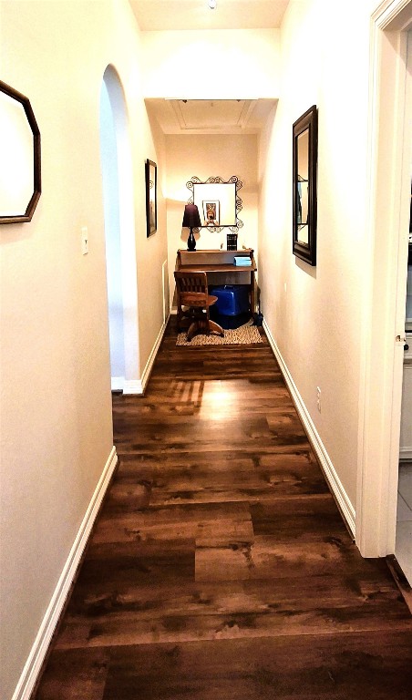 318 Ridgewood Road Goodrich, TX 77335 - Photo 17 of 49 Hallway with desk nook at the end.