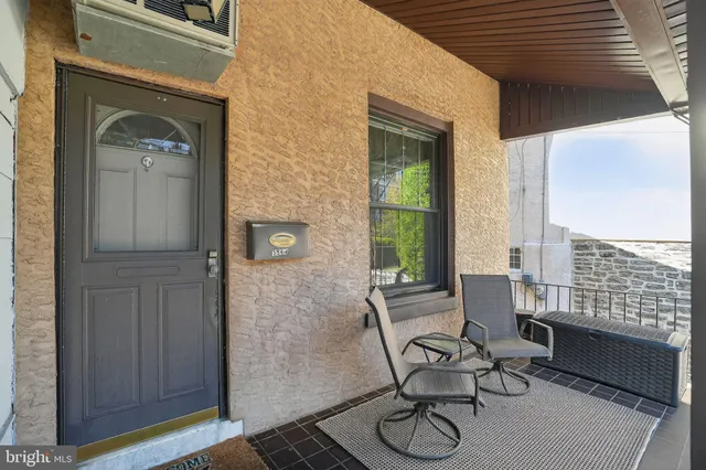 a view of an outdoor space with seating area