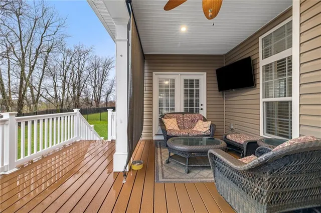 a house view with a seating space