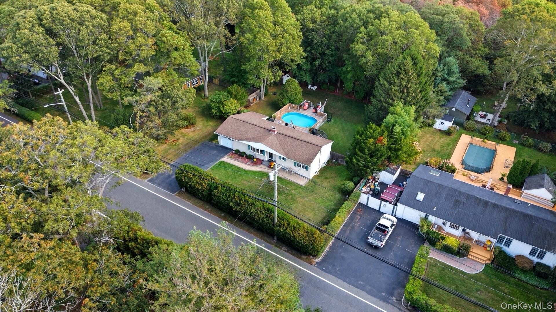 347 Wading River Road Manorville, NY 11949 - Photo 30 of 30 Aerial view of property and surrounding area