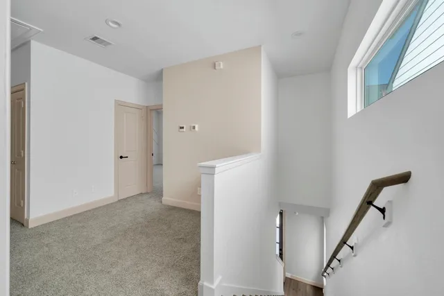 a view of a hallway with entryway