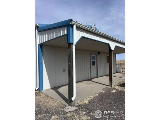 a view of a wooden door