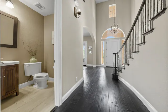 a utility room with cabinets