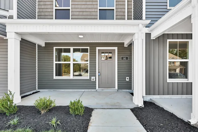 a front view of a house