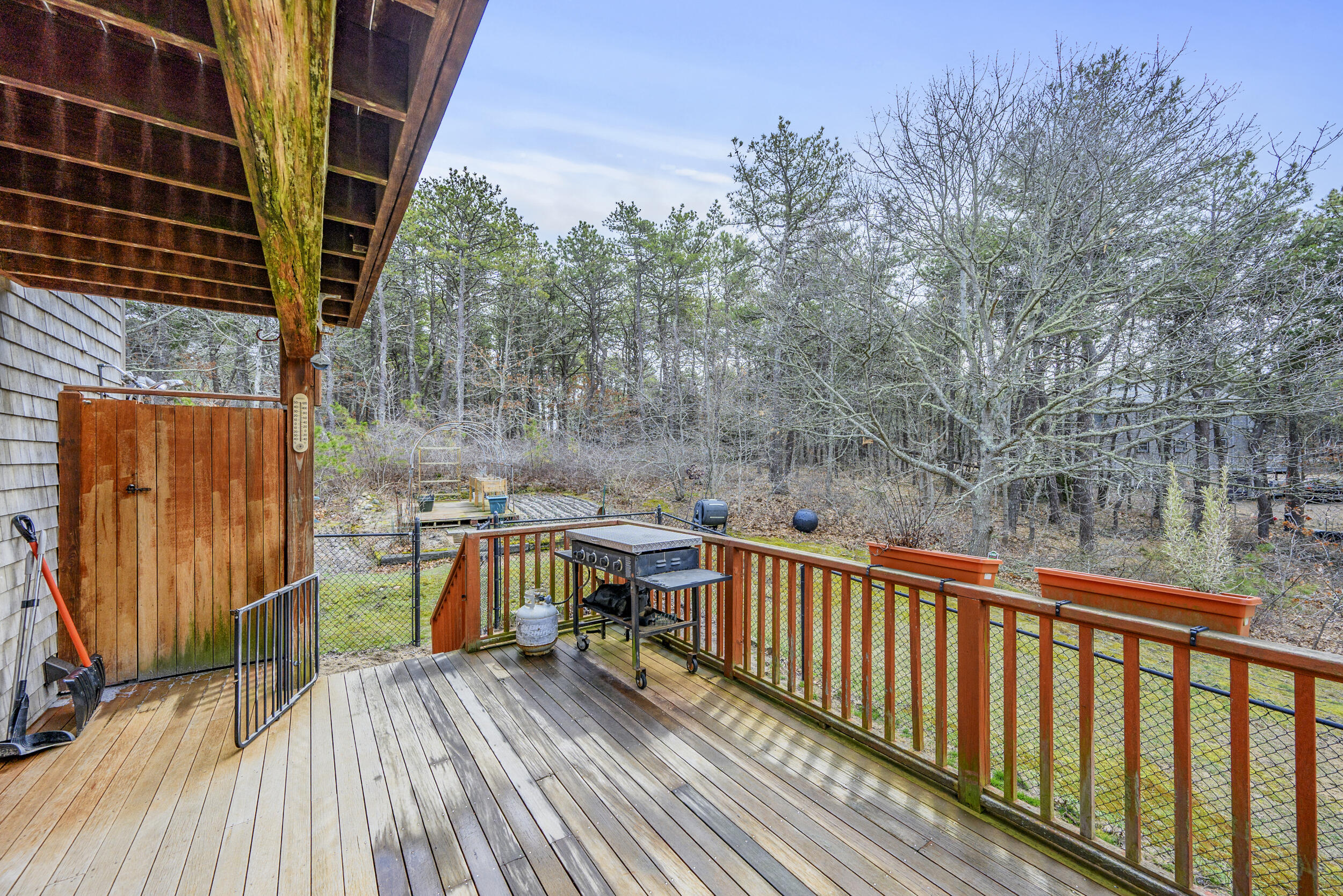 2 Short Lots Lane Truro, MA 02666 - Photo 50 of 66 a view of balcony with wooden floor and outdoor seating