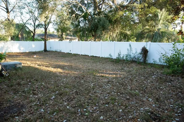 a backyard of a house