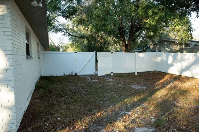 a backyard of a house