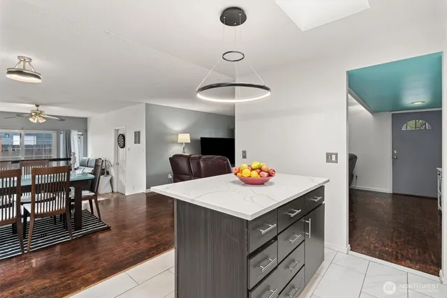 a view of a kitchen area