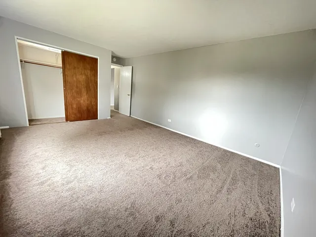 an empty room with a natural light