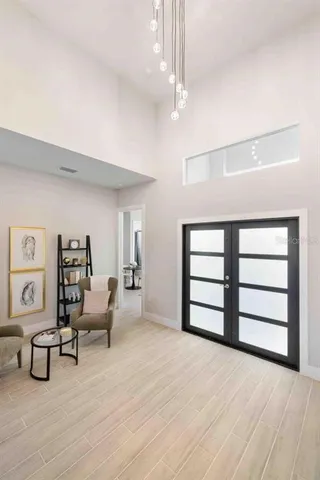 a view of livingroom with furniture and windows