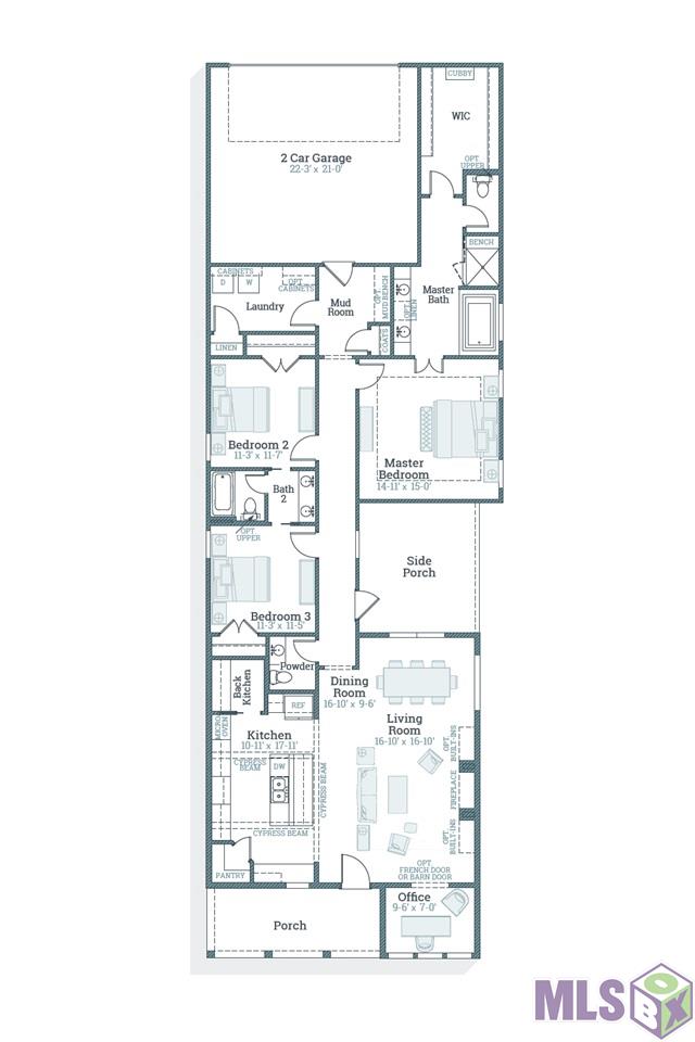 1613 Rue De Grand Baton Rouge, LA 70808 - Photo 42 of 42 Juliette - Floorplan