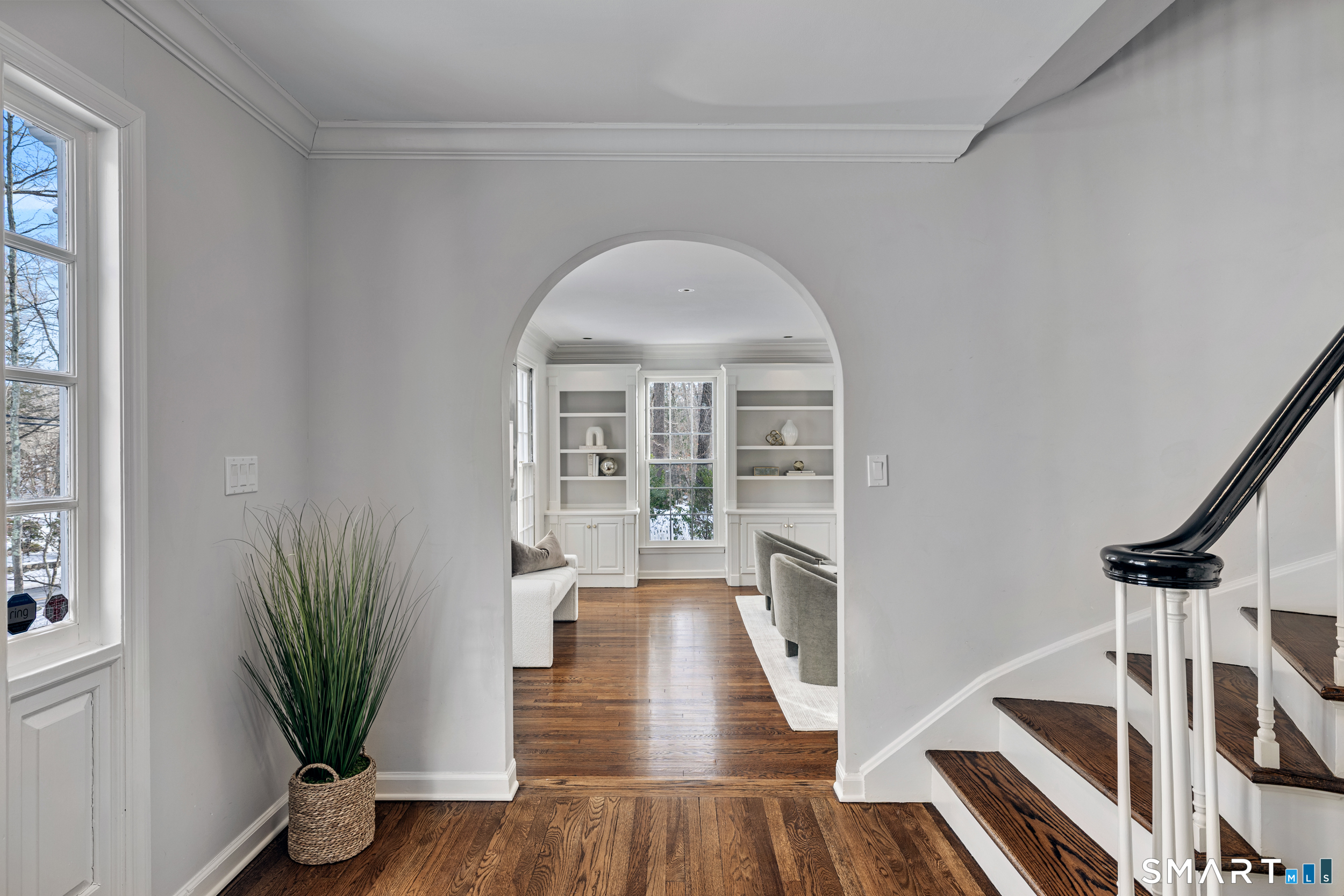 1038 West Road New Canaan, CT 06840 - Photo 20 of 37 a view of entryway with wooden floor