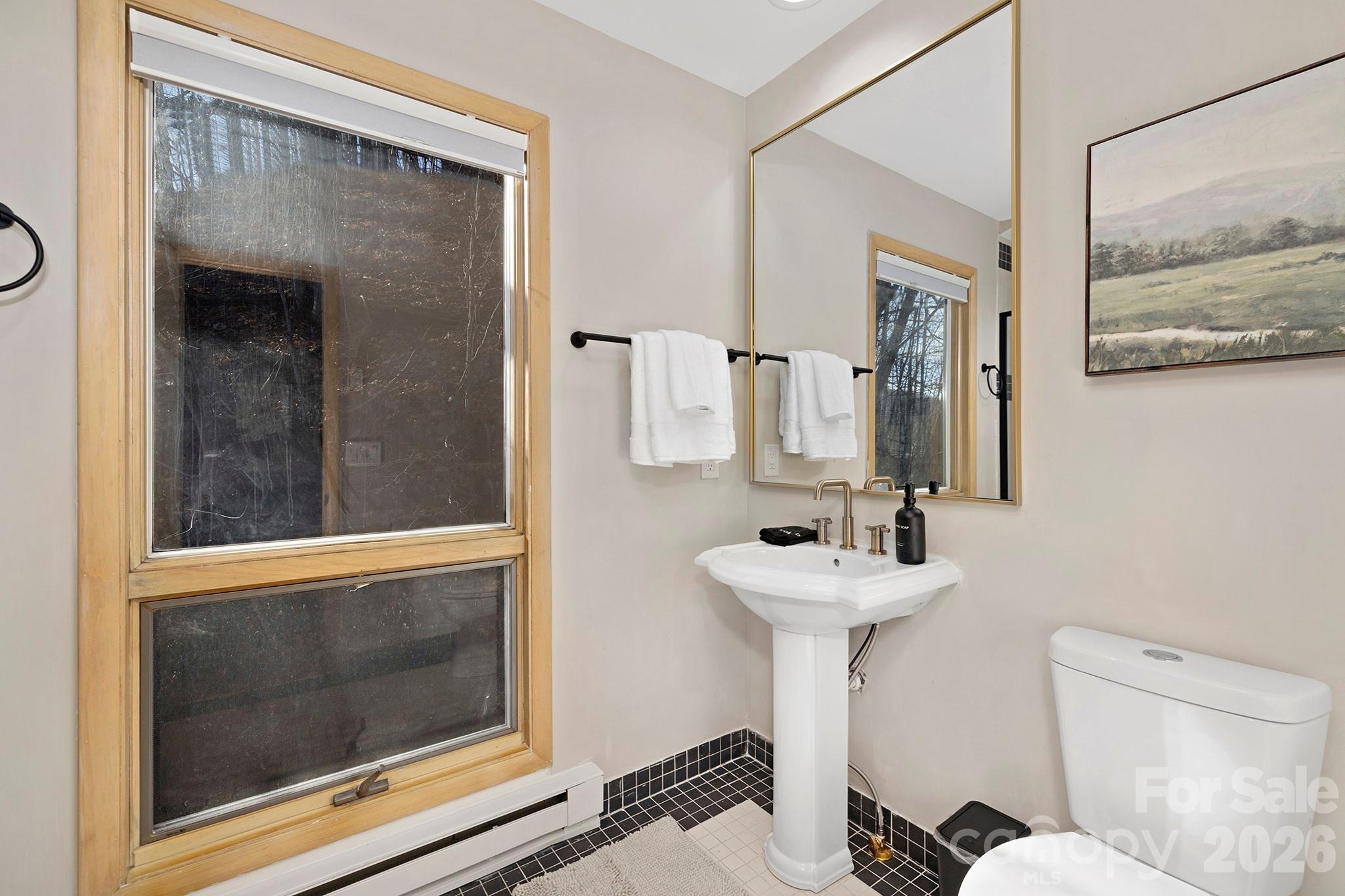 556-558 Thorncliff Drive Seven Devils, NC 28604 - Photo 46 of 48 a bathroom with a sink mirror and toilet