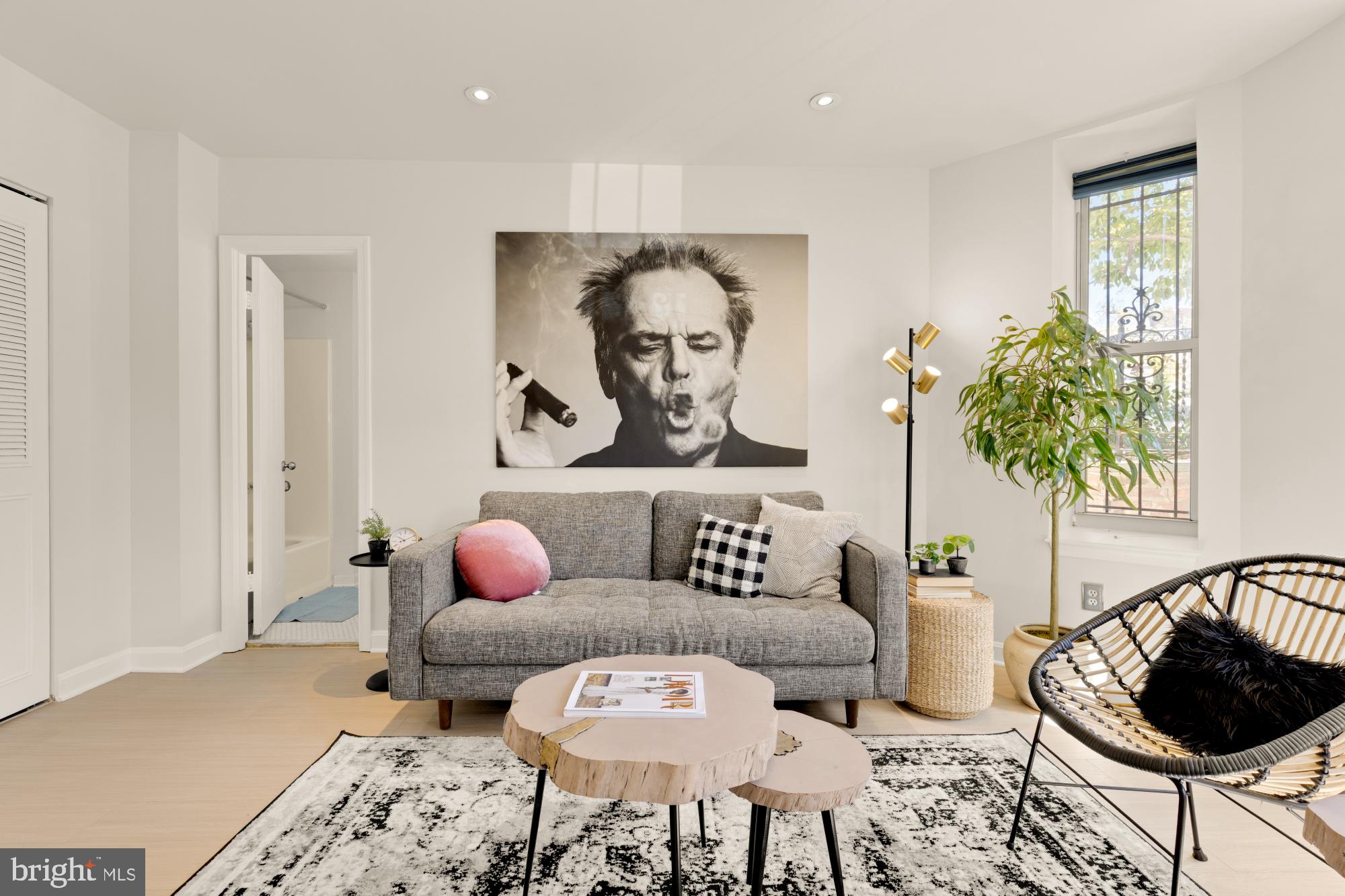 2000 16th Street Northwest, Unit 6 Washington, DC 20009 - Photo 11 of 37 a living room with furniture and a potted plant