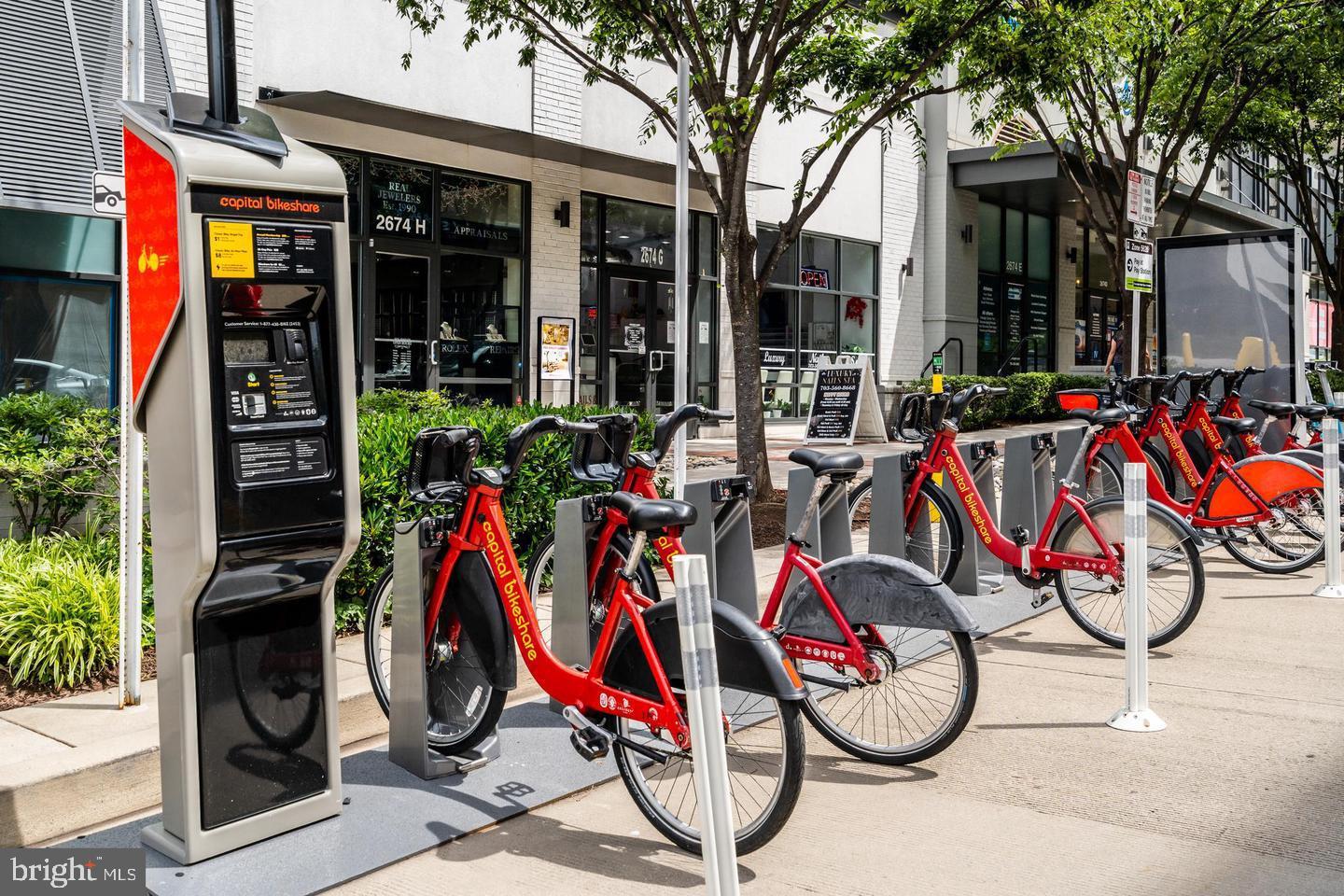 2726 Gallows Road, Unit 1506 Vienna, VA 22180 - Photo 31 of 35 Vibrant bike-sharing station awaits riders.