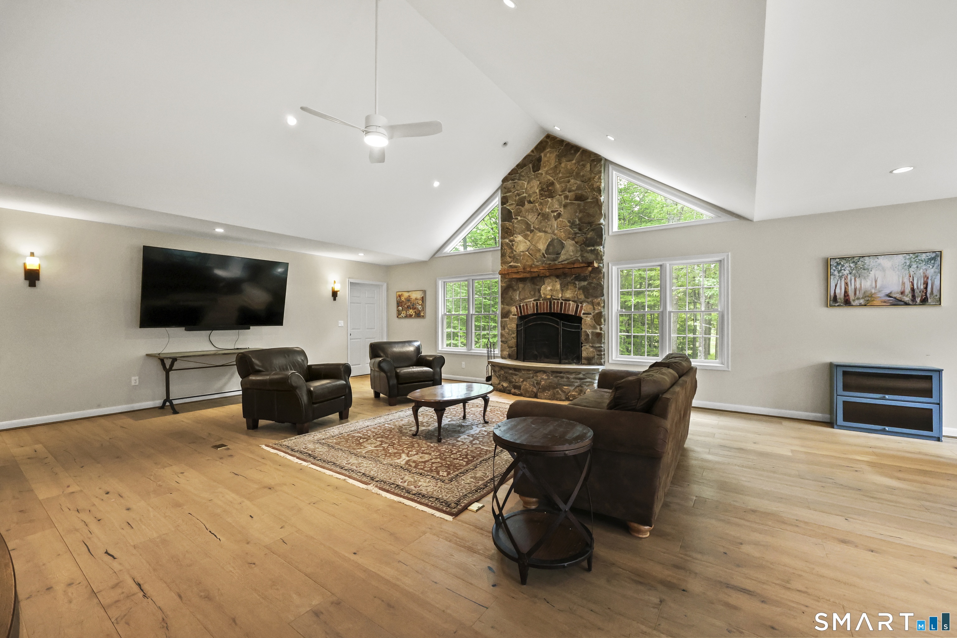 96 Spak Road Willington, CT 06279 - Photo 17 of 40 An impressive chalet-style lounge with radiant heated LVT flooring.