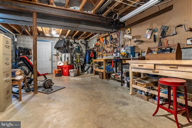 a view of storage and utility room