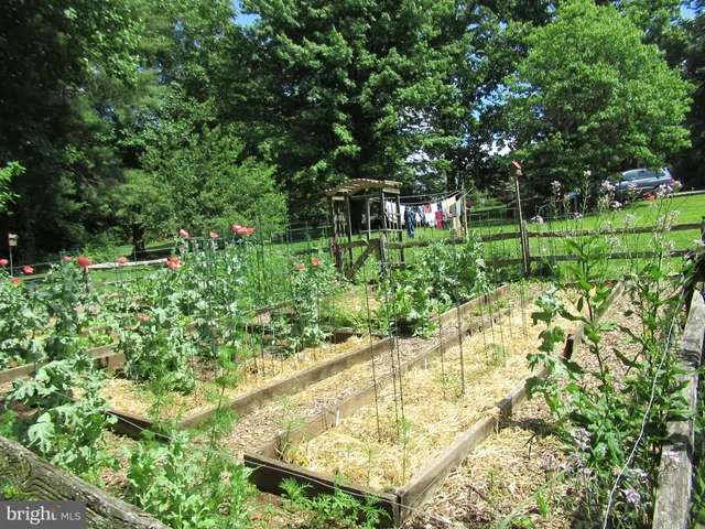 a backyard of a house with lots of green space and lake view