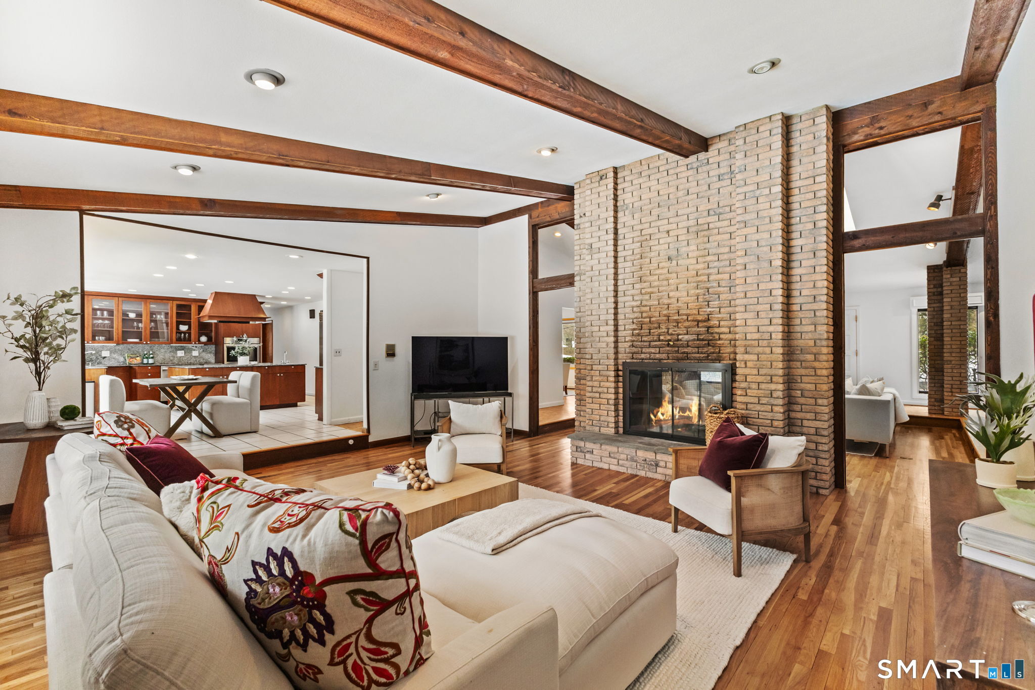 37 Quarry Road Stamford, CT 06903 - Photo 15 of 41 a bedroom with a large bed and a flat screen tv