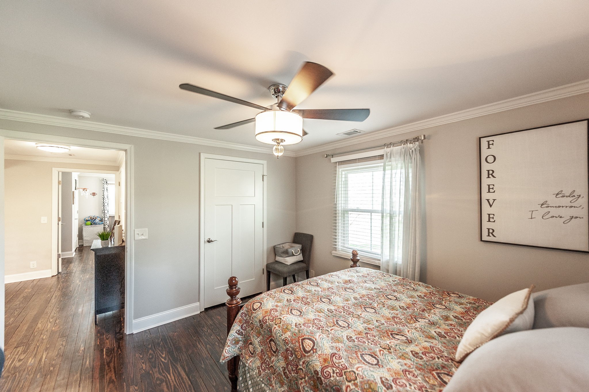 533 Lee Road Cottontown, TN 37048 - Photo 45 of 84 a bedroom with a bed and wooden floor