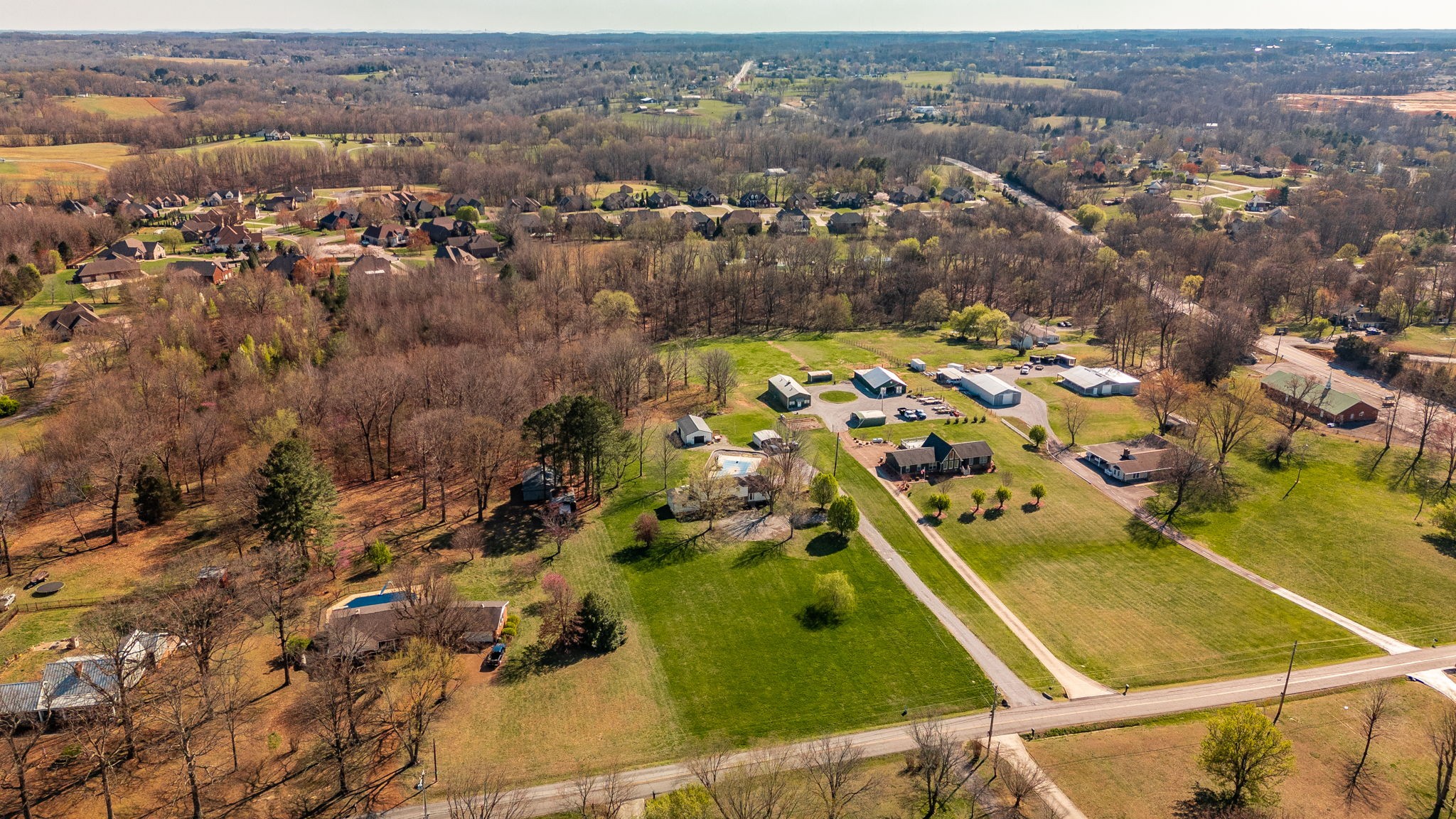 533 Lee Road Cottontown, TN 37048 - Photo 82 of 84 an aerial view of residential houses with outdoor space