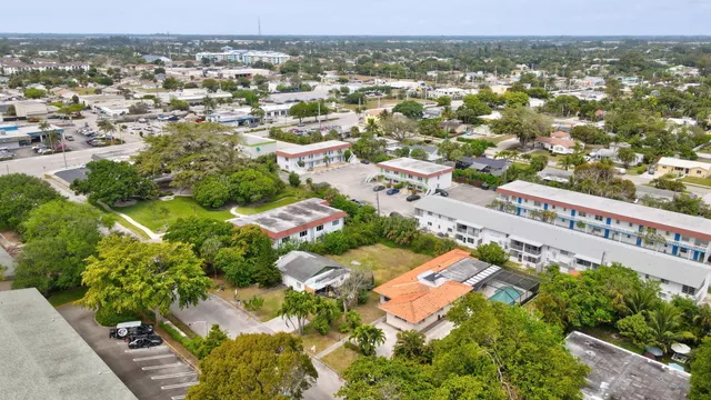 a view of a city with tall buildings