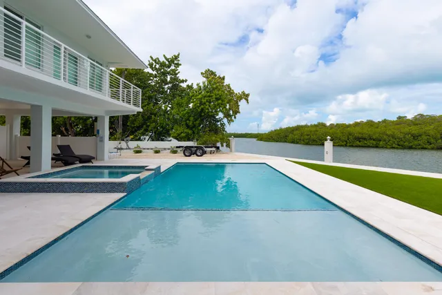 a view of a lake with a ocean view