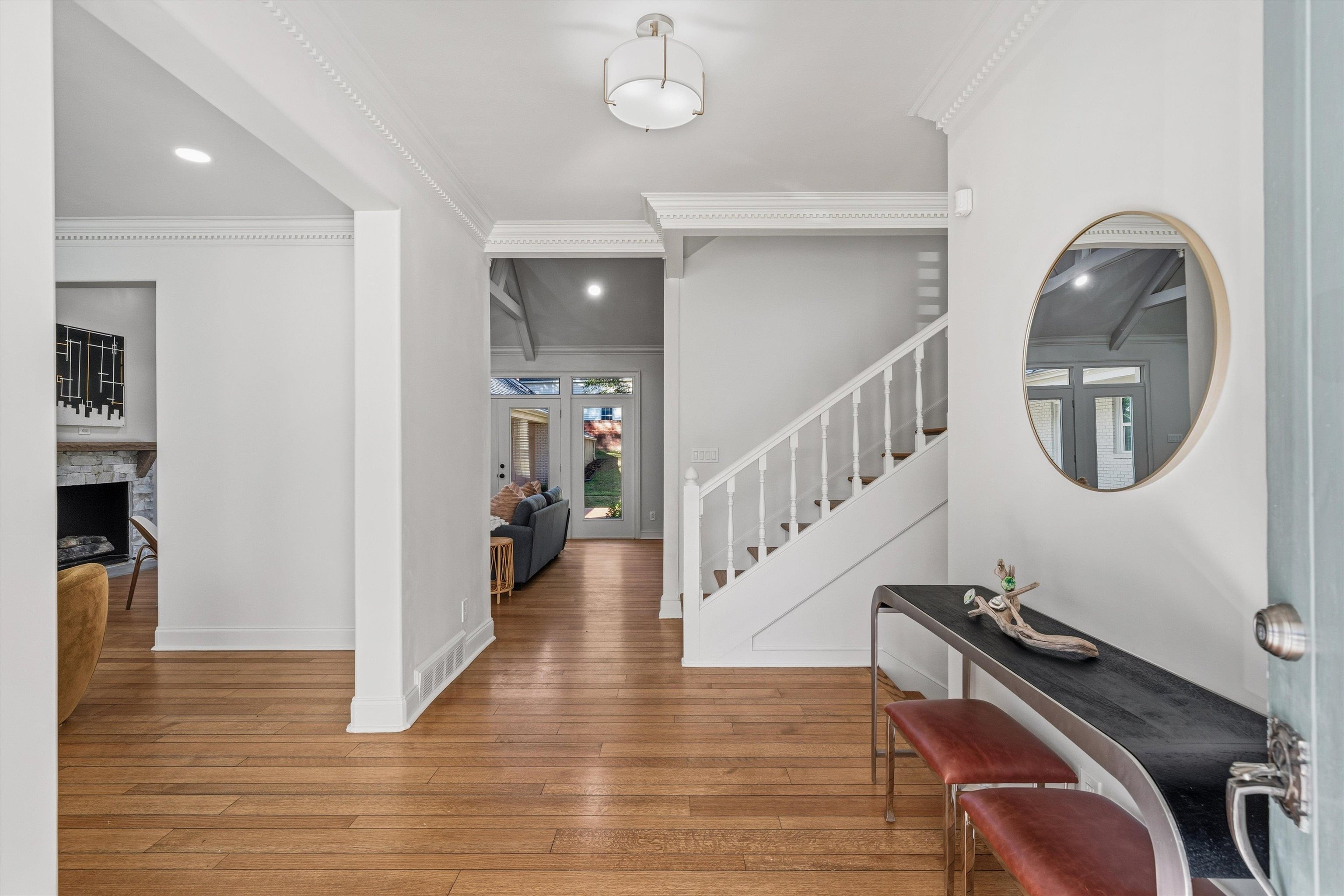 159 Perkins Extension Memphis, TN 38117 - Photo 17 of 37 a view of entryway and hall with wooden floor